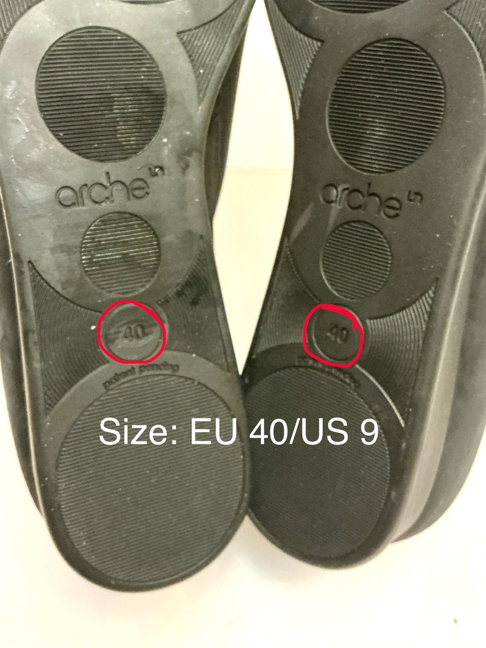 Arche Black Leather Ballet Flats Slip-On Comfort Shoes Women’s Size- EU 40/9 - Picture 15 of 16
